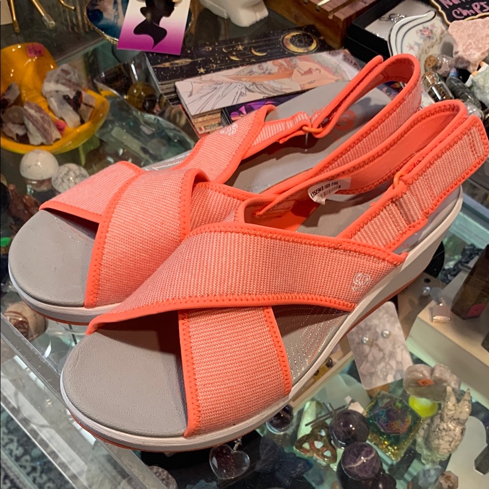 Clarks Cloudsteppers Step Cali Cove Sandal QVC coral